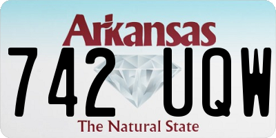 AR license plate 742UQW