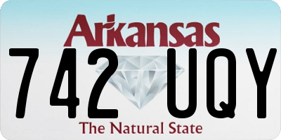 AR license plate 742UQY