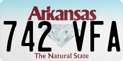 AR license plate 742VFA