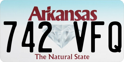 AR license plate 742VFQ