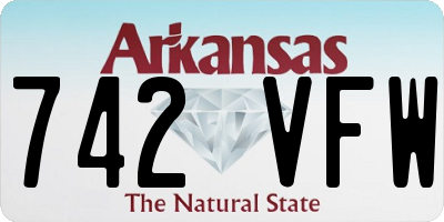 AR license plate 742VFW