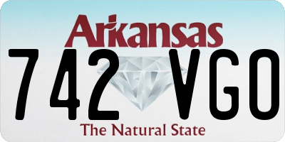 AR license plate 742VGO