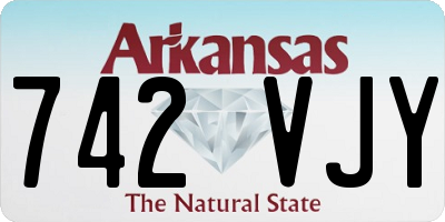 AR license plate 742VJY