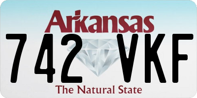 AR license plate 742VKF