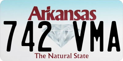 AR license plate 742VMA