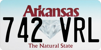 AR license plate 742VRL