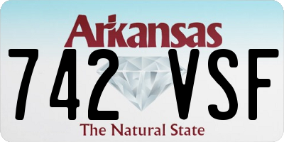 AR license plate 742VSF