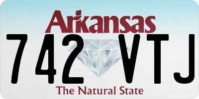 AR license plate 742VTJ