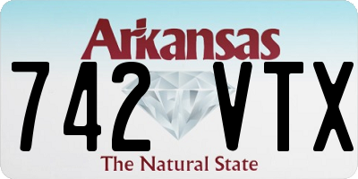 AR license plate 742VTX