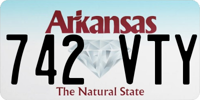 AR license plate 742VTY