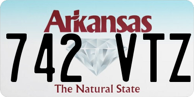 AR license plate 742VTZ