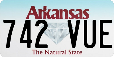 AR license plate 742VUE