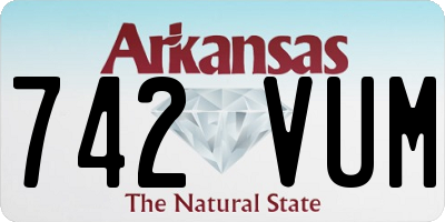 AR license plate 742VUM