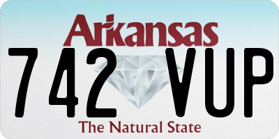 AR license plate 742VUP