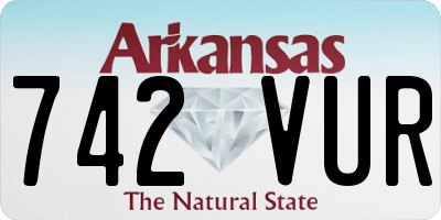 AR license plate 742VUR