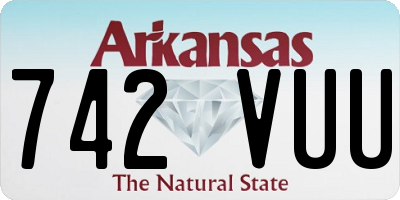 AR license plate 742VUU