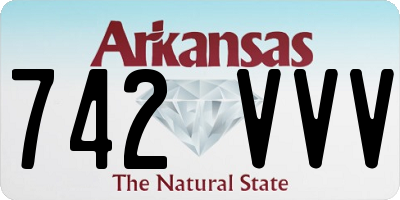 AR license plate 742VVV