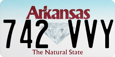 AR license plate 742VVY