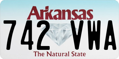 AR license plate 742VWA