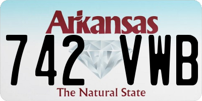 AR license plate 742VWB