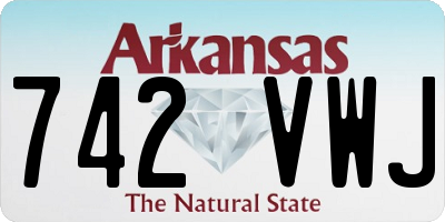 AR license plate 742VWJ
