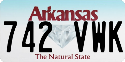 AR license plate 742VWK