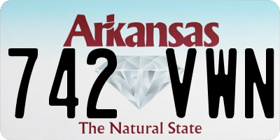 AR license plate 742VWN