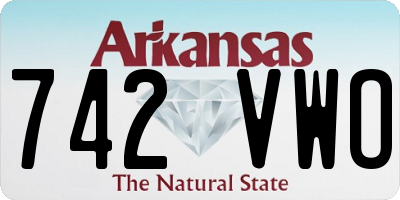 AR license plate 742VWO