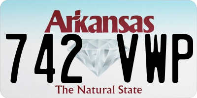 AR license plate 742VWP