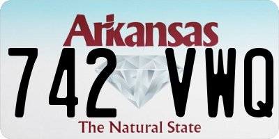AR license plate 742VWQ