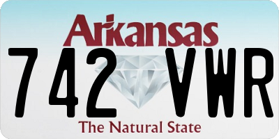 AR license plate 742VWR