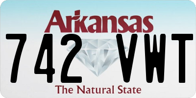AR license plate 742VWT
