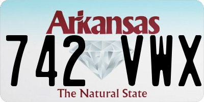 AR license plate 742VWX