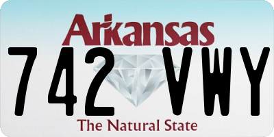 AR license plate 742VWY
