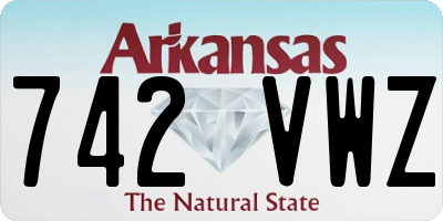 AR license plate 742VWZ