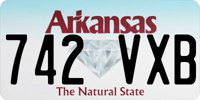 AR license plate 742VXB
