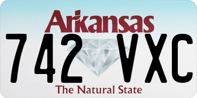 AR license plate 742VXC