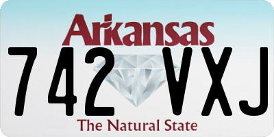 AR license plate 742VXJ