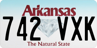 AR license plate 742VXK