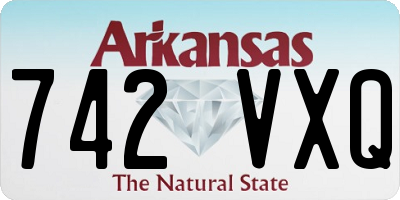 AR license plate 742VXQ