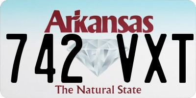 AR license plate 742VXT