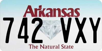 AR license plate 742VXY