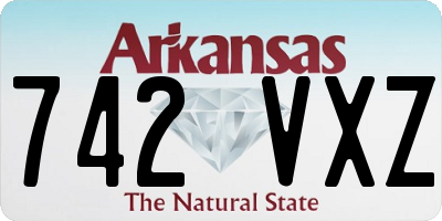 AR license plate 742VXZ