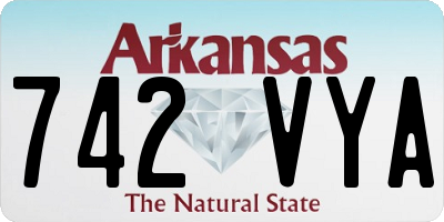 AR license plate 742VYA