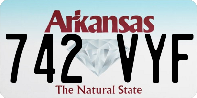 AR license plate 742VYF