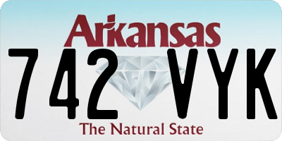 AR license plate 742VYK