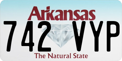 AR license plate 742VYP