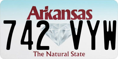 AR license plate 742VYW