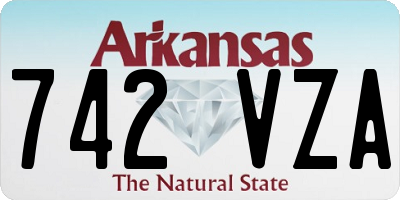 AR license plate 742VZA