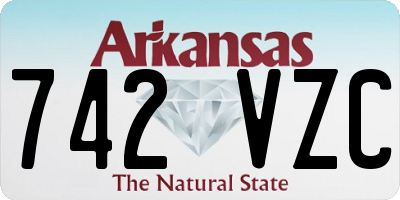AR license plate 742VZC